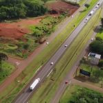 Imagens aéreas das rodovias na região sul de Cascavel, local que será construída trincheira.