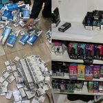 Foto mostra contrabando apreendido de cigarros e pods na Grande Curitiba
