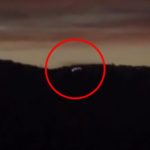 Foto em que mostra o suposto disco voador em Campo Largo; governo do Paraná brincou sobre o assunto