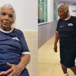 Foto da Dona Eunice, idosa de 90 anos que emocionou ao voltar para a escola