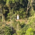 Frame de vídeo do suposto "fantasma do Tanguá", que viralizou nas redes.