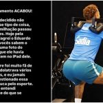 Colagem de imagens com texto da influenciadora que teria terminado casamento por causa de foto de Neymar.