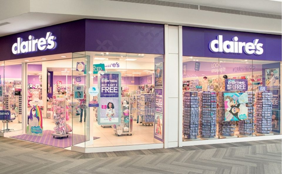 Claire's encerra operações das lojas no Reino Unido após processo de insolvência.
