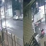 Imagens de câmera de segurança mostram o momento em que um caminhão furgão cruza uma via durante a madrugada em Irati. O acidente envolveu uma motocicleta e resultou na morte de um jovem de 21 anos.