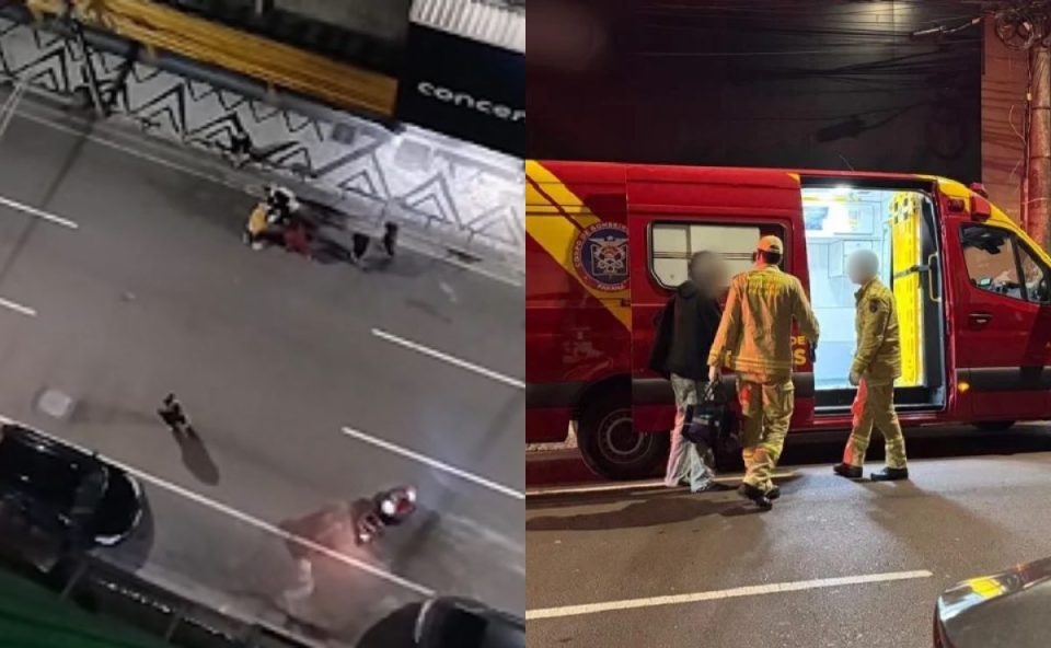 Imagem mostra ataque contra operador de marketing, que foi espancado.