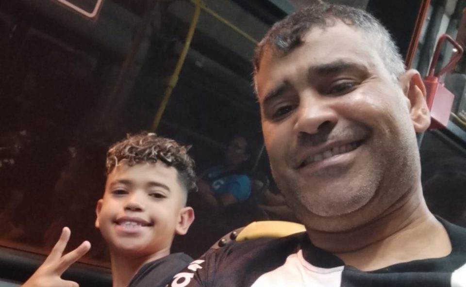 Foto de Davy Lucas com o pai, Sérgio
