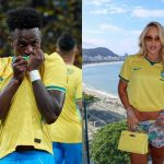 Foto montagem de Vini Jr e Virginia